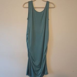 XL Teal Side Ruched Maternity dress